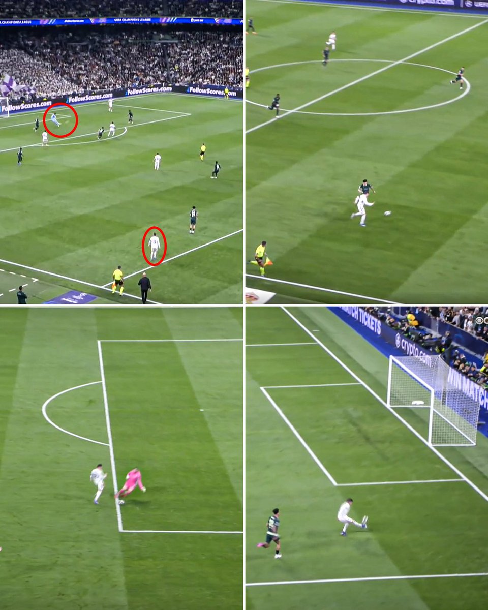 ESPNFC's tweet photo. FEDE VALVERDE WITH AN UNREAL TOUCH AND SKILL TO GET PAST DONNARUMMA TO GIVE MADRID THE LEAD VS. CITY!

COURTOIS WITH THE ASSIST 🔥 https://t.co/hIAhBArx0T