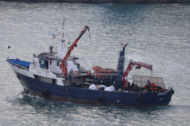 Shipguru's tweet photo. #italianbuilt #libyan #purseseiner #SUBRATA with #fishingmatricola #SMQ305 #Shifting at #grandharbourmalta - 09.03.2026 - https://t.co/nfgboxc3g3 - NO PHOTOS can be used or manipulated without our permission @EFCA_EU @FAOfish @worldshipsoc @ICCAT @EufaFisheries @EAPO_EUfishPOs https://t.co/vzUVR9S3kC