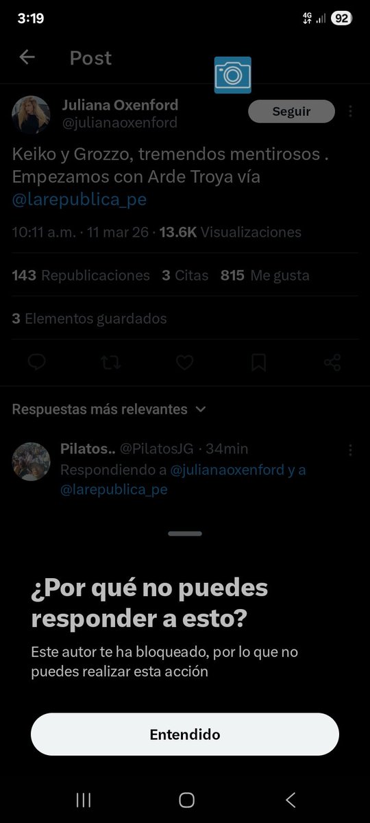 jorgesomontes61's tweet photo. @julianaoxenford porque no le dan su medicina #Litium a esta #LocaDesquiciada todo el día habla de  @KeikoFujimori  ( Karma muy pronto 🍊 #KeikoPresidenta 🍊 )
💪🇵🇪💪 ... 👇🤫👇 https://t.co/CVYkdngrzZ