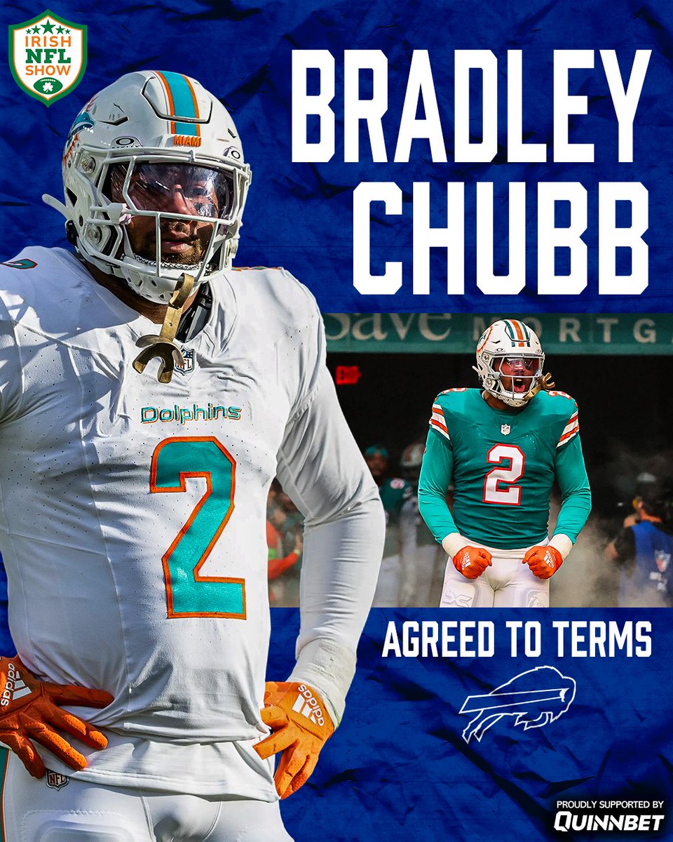 Well it did not take long for our first breaking deal of the new league year

Bradley Chubb is staying inside the AFC East moving from Miami to Buffalo with the <a href="/BuffaloBills/">Buffalo Bills</a> 

In partnership with <a href="/quinnbet/">QuinnBet</a>