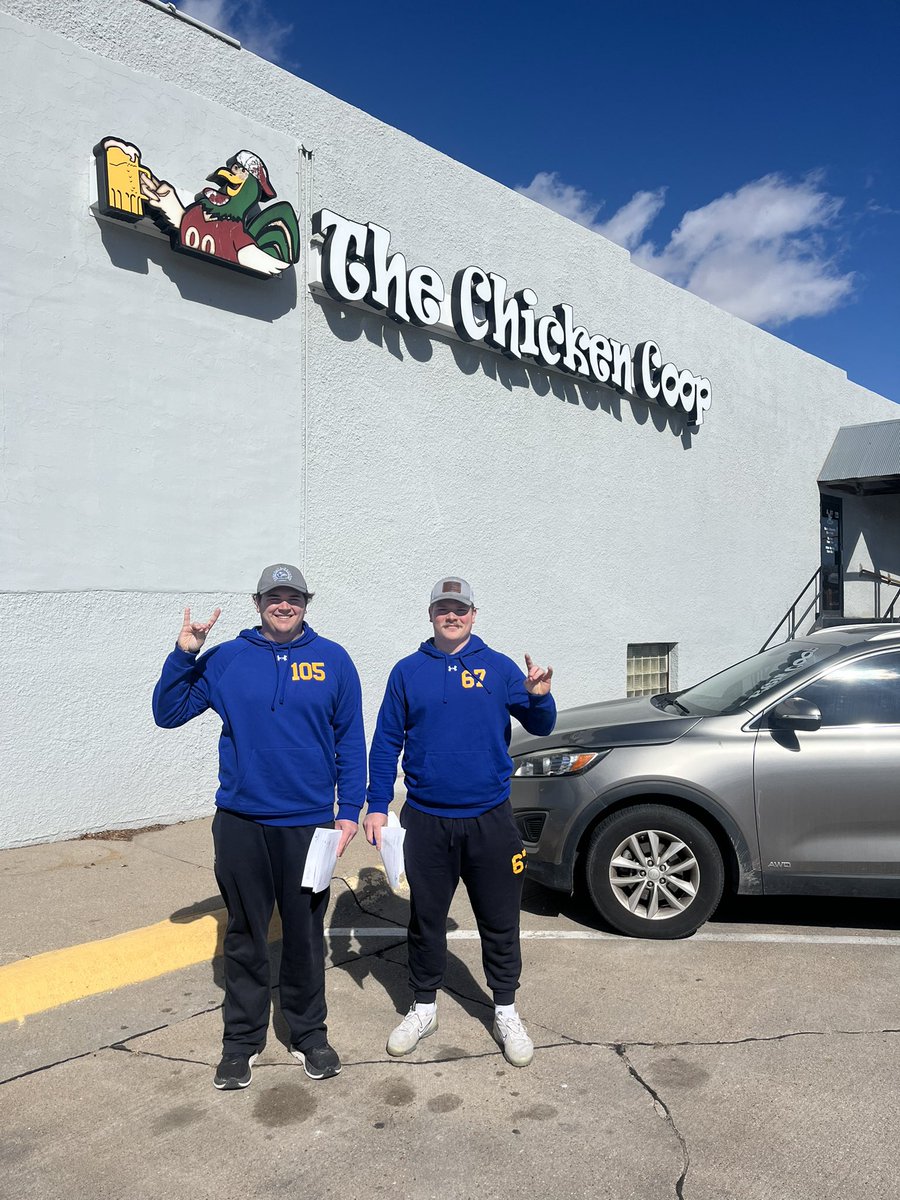 Thanks to The Chicken Coop for a donation! <a href="/UNK_Football/">UNK Football</a> #blueswarm
