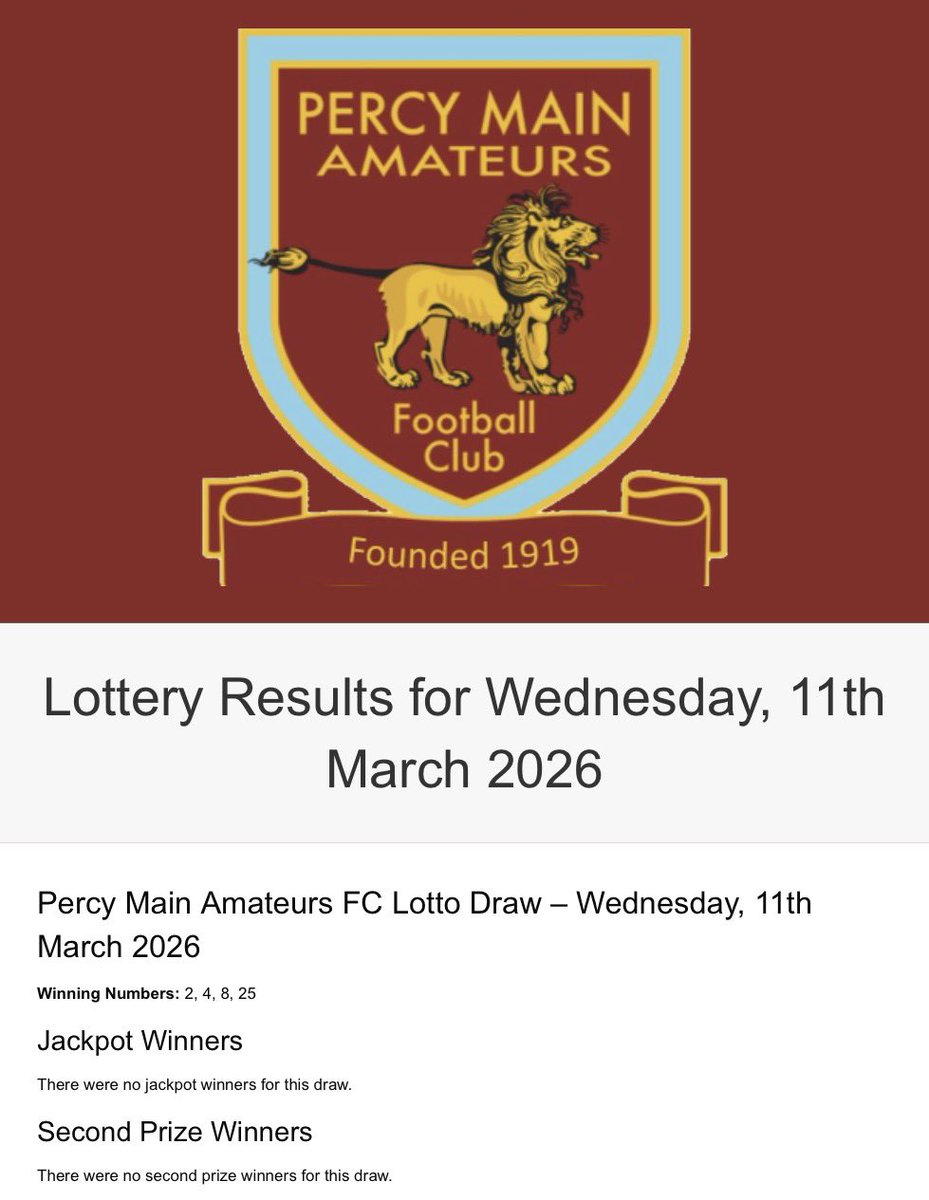 Percy Main AFC tweet media