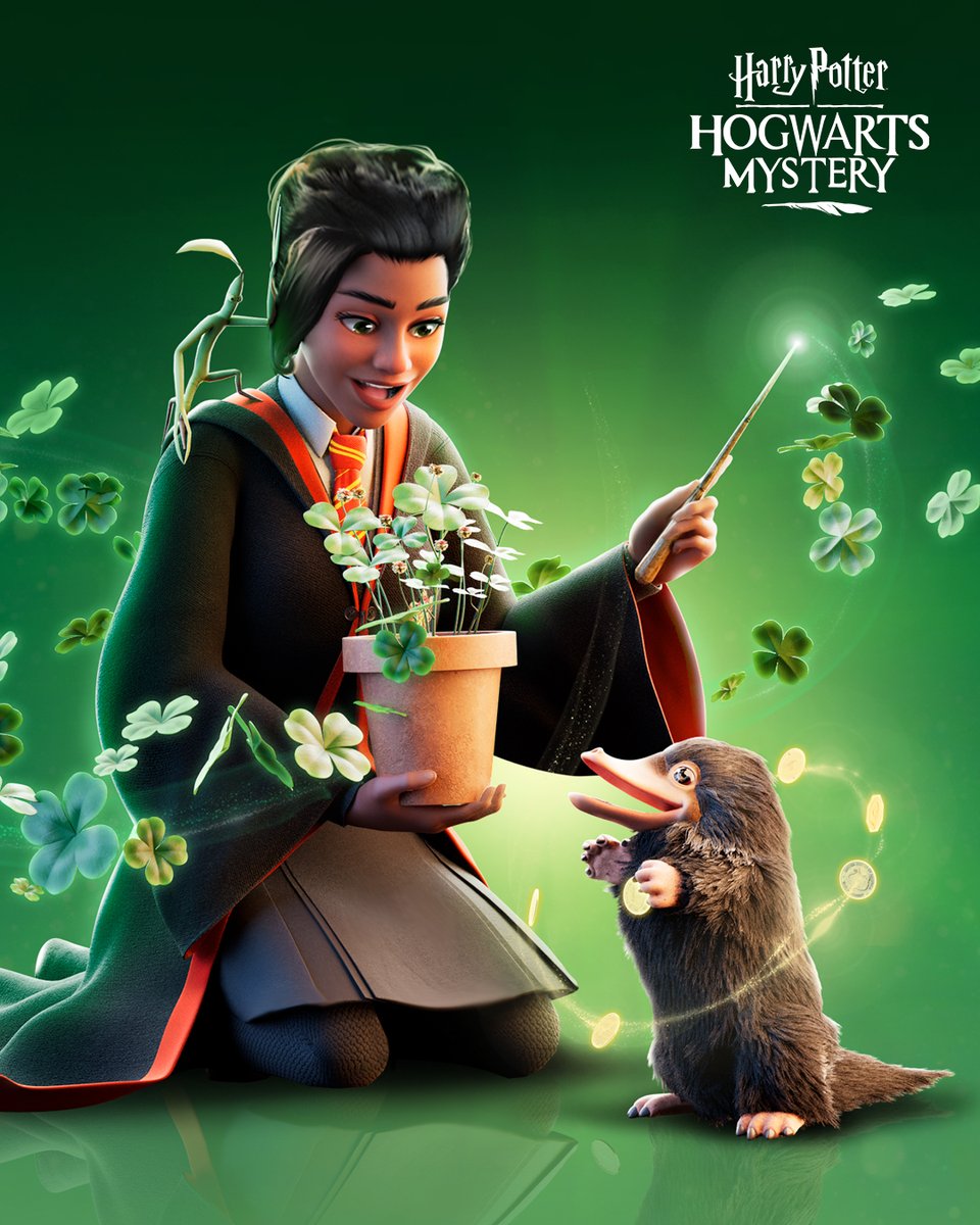 HogwartsMystery's tweet photo. Add a new seasonal plant to your Outskirts Greenhouse: the Clover! 🍀

Play now: https://t.co/zk5jFxnBeB https://t.co/sqvDXSP0K3