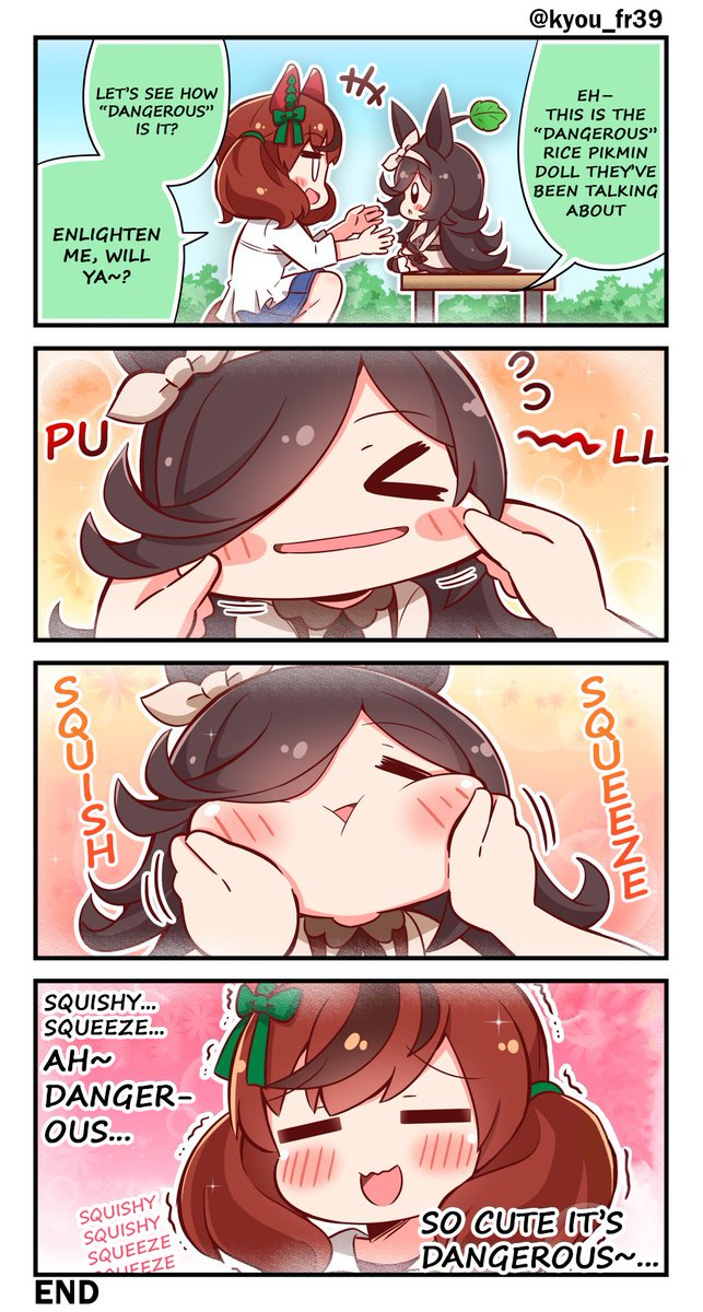 umamuchan's tweet image. "Rice pikmin doll" by kyou_fr39
TL &amp;amp; TS by me

#NiceNature
#Umamusume
#UmaTranslations