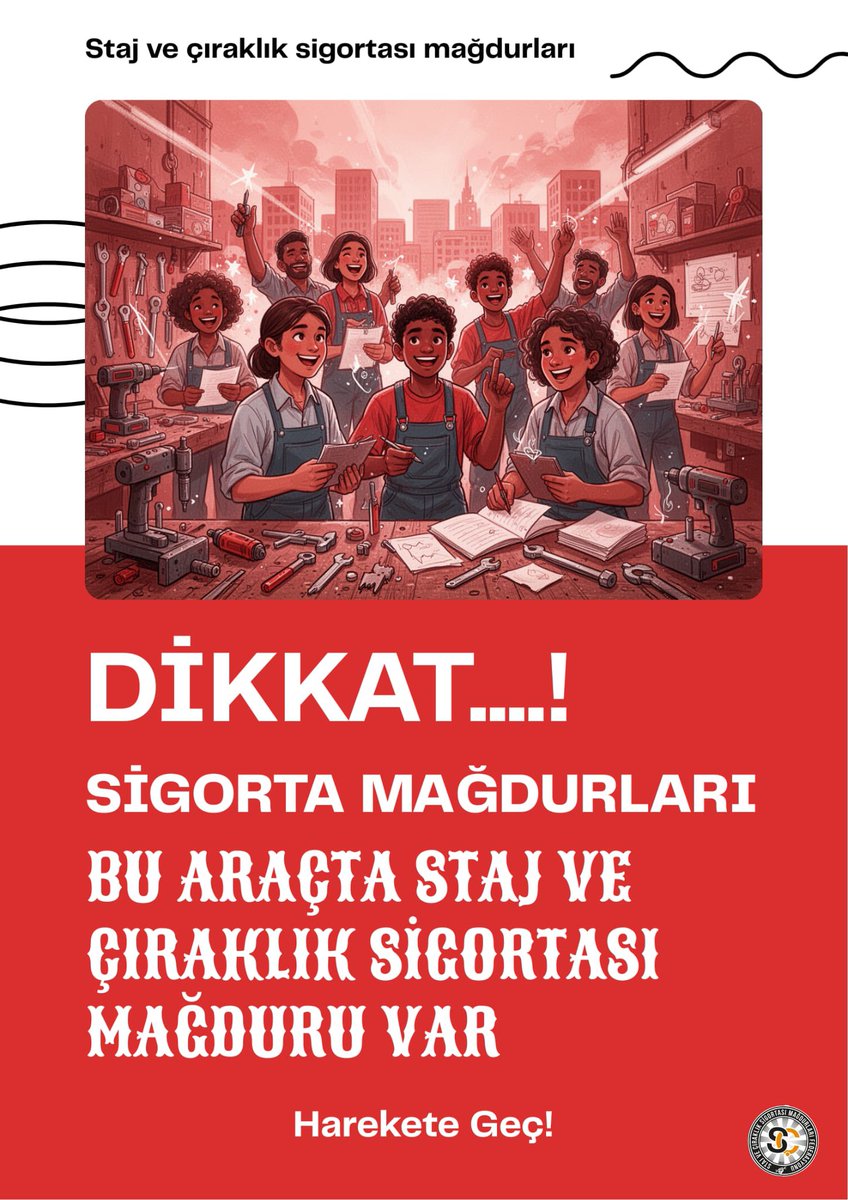 CirakStajFED's tweet photo. Staj ve Çıraklık Sigortası Mağdurları Federasyonu’ndan Kamuoyuna Çağrı

Türkiye’nin dört bir yanında yıllarca staj ve çıraklık kapsamında çalışmış, üretime katkı sunmuş, emek vermiş milyonlarca insan bugün aynı gerçeğin karşısında durmaktadır: 

Çalışılan yıllar var, verilen emek var; ancak emeklilik hesabında başlangıç yok sayılmıştır.

Bu durum yalnızca bireysel bir mağduriyet değil, aynı zamanda toplumsal bir farkındalık meselesidir. Staj ve çıraklık döneminde sigorta kaydı yapılan ancak emeklilik başlangıcı olarak kabul edilmeyen milyonlarca kişinin sesi daha görünür olmalıdır.

Bu amaçla Staj ve Çıraklık Sigortası Mağdurları Federasyonu olarak yeni bir farkındalık çalışması başlatılmıştır.

Hazırlanan görsellerin;
• Araç camlarına
• Evlerin balkon ve pencerelerine
• İş yerlerine
• Görünür alanlara
asılması ve sosyal medya üzerinden paylaşılması, konunun kamuoyunda daha geniş kitlelere ulaşmasına önemli katkı sağlayacaktır.

Her bir araç, her bir pencere, her bir görünür alan bu mağduriyetin sessiz ama güçlü bir duyurusuna dönüşecektir. 

Trafikte ilerleyen bir araçta görülen bir mesaj, bir balkondan sarkan bir yazı ya da bir iş yerinin camındaki bir görsel; milyonlarca insanın yaşadığı gerçeği toplumun dikkatine sunacaktır.

Staj ve çıraklık sigortası mağduriyeti görmezden gelinmeyecek kadar büyük, ertelenemeyecek kadar gerçek bir konudur. 

Bu nedenle hazırlanmış olan farkındalık görsellerinin mümkün olan en geniş şekilde paylaşılması ve kullanılması büyük önem taşımaktadır.

Tüm staj ve çıraklık sigortası mağdurlarının ve bu haklı talebe duyarlılık gösteren vatandaşların bu çalışmaya destek vermesi, sesin daha güçlü duyulmasına katkı sağlayacaktır.

Görünür olmak, duyulmanın ilk adımıdır..

Staj ve Çıraklık Sigortası
Mağdurları Federasyonu

Susmayın
#StajyerÇırakYarımSigortaylaHalaMağdur