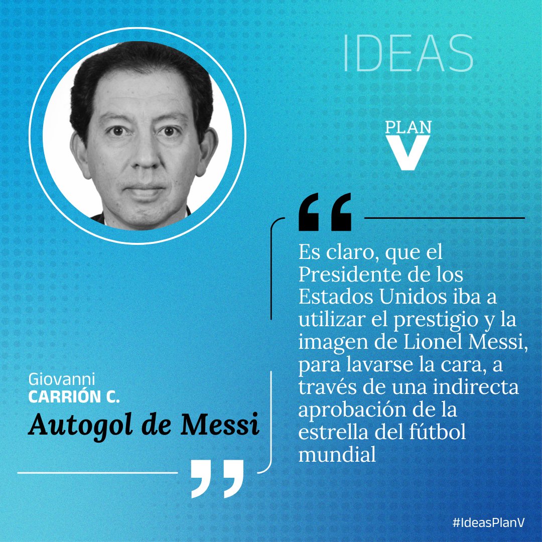 #IdeasPlanV | Autogol de Messi
La nueva columna de #opinión de <a href="/GiovanniCarrion/">Giovanni Carrión</a>. bit.ly/4cIerF8