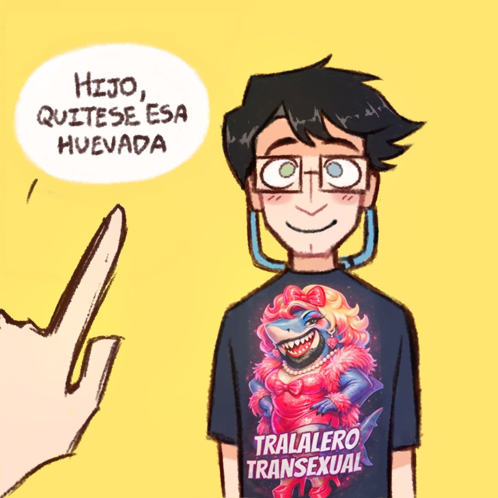 Loizvrg's tweet photo. hace unos dias soñe q vincent era un niño gen z que veia yutub shorts y era fan de tralalero tralala, le gusta kgar palo tambien #HazbinHotel #Vox https://t.co/9tAqwnDChE