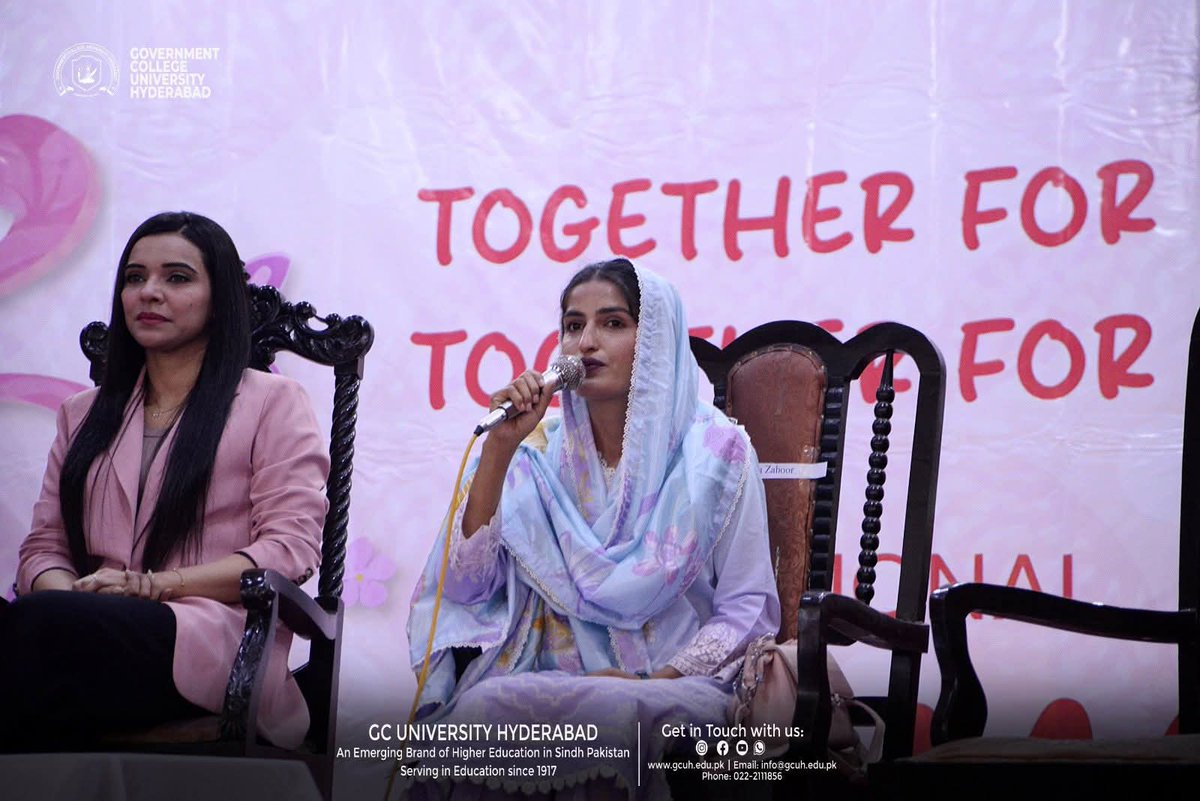 SabaZahoorppp's tweet photo. Hyderabad | 9 March 2026
Honored to be invited by #GovernmentCollegeUniversityHyderabad on International Women’s Day as a young political Activist  and women’s representative, where I was also presented with an honorary shield.
This proud moment belongs to my mother, whose encouragement gave me the confidence to speak, lead, and stand for my ideas. Grateful for the opportunity to engage with inspiring students and share the message of women’s empowerment.
@BBhuttoZardari
@AseefaBZ
@BakhtawarBZ
@jamkhanshoro
@KashifShoroPPP

#TogetherforChange #TogetherforEquality ✨