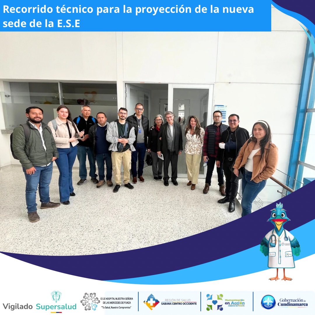 ese_las's tweet photo. En la E.S.E. Hospital Nuestra Señora de las Mercedes recibimos la visita técnica del equipo encargado del proyecto de construcción de la nueva sede.
#NuevaSedeHospital #HospitalDeFunza #SaludParaTodos #InfraestructuraEnSalud https://t.co/EK3f3j1xVN
