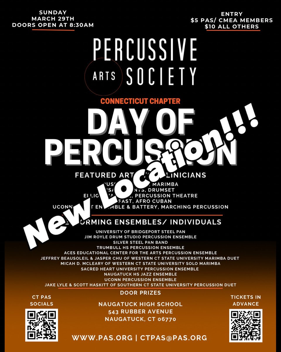 ConnecticutPAS's tweet photo. @PercussiveArts https://t.co/nZ75gYUmSA