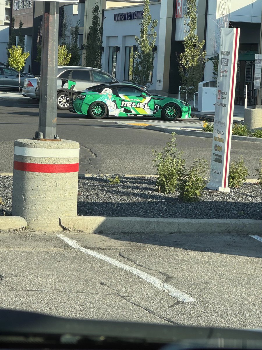So i was heading to the grocery store and saw this in the parking lot yes that is a Nel wrapped sports car