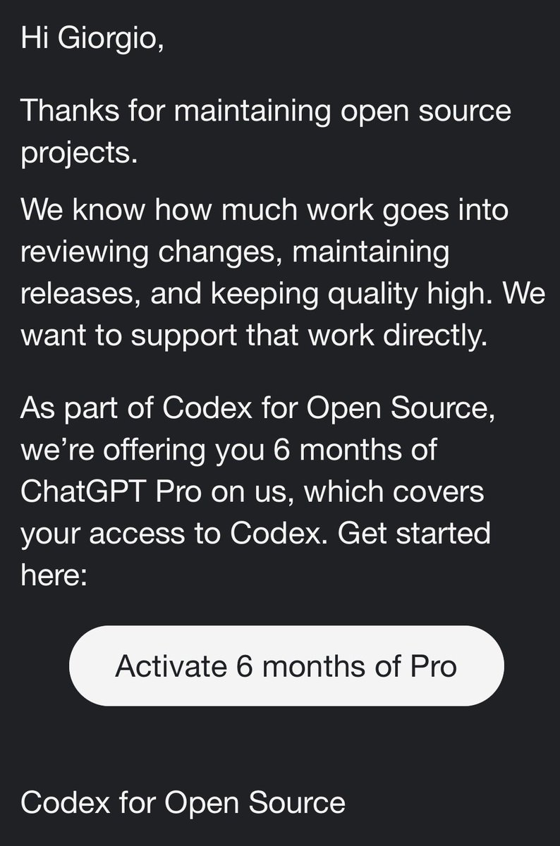 giorgio_boa's tweet photo. That’s an amazing news 🚀🥳
@OpenAI 🙏 https://t.co/GAE6EJUOUm