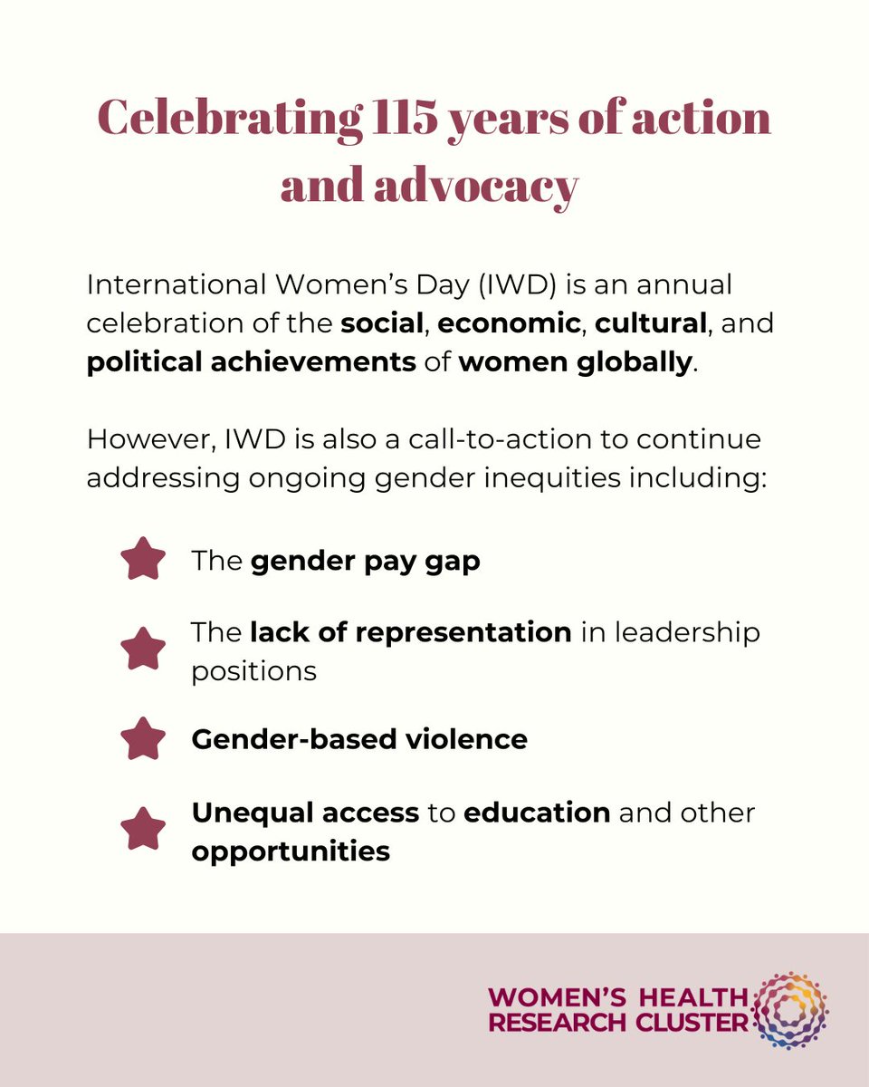 Women's Health Research Cluster tweet media