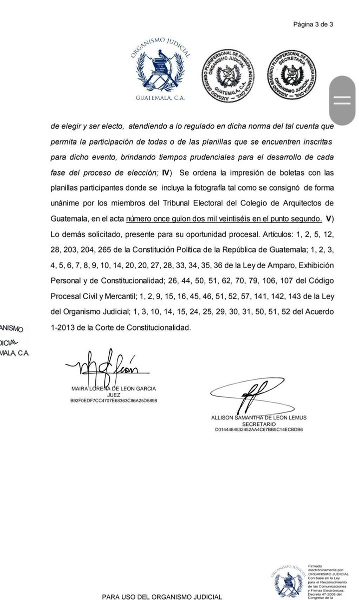 Amparo ordena repetir elección en Colegio de Arquitectos

Un juzgado civil ordena repetir la elección de 5 electores del Colegio de Arquitectos para el cuerpo electoral de la Universidad de San Carlos de Guatemala, al determinar que el amparo provisional anterior fue incumplido y