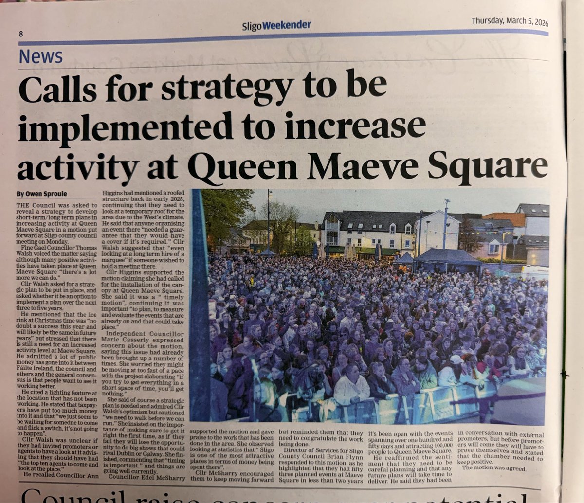 Cllr Thomas Walsh tweet media