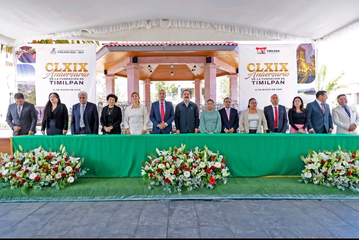 secti_edomex's tweet photo. 🎊 ¡#Timilpan celebró 169 años de historia!
✒️ El Secretario Miguel Ángel Hernández Espejel asistió a la conmemoración del aniversario de la fundación del municipio encabezada por el alcalde Isaías Lugo García.
¡Felicidades! 👏🏻 https://t.co/fZQsEpmAAA
