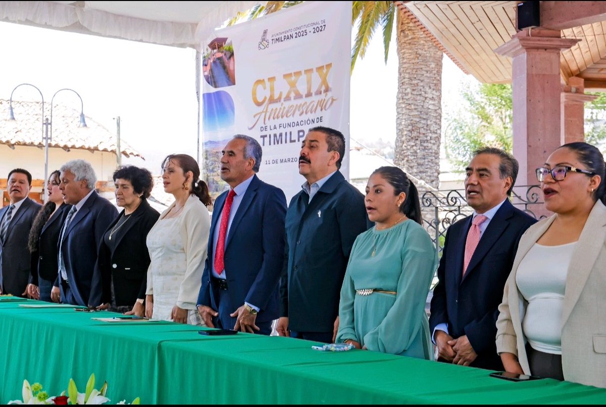secti_edomex's tweet photo. 🎊 ¡#Timilpan celebró 169 años de historia!
✒️ El Secretario Miguel Ángel Hernández Espejel asistió a la conmemoración del aniversario de la fundación del municipio encabezada por el alcalde Isaías Lugo García.
¡Felicidades! 👏🏻 https://t.co/fZQsEpmAAA