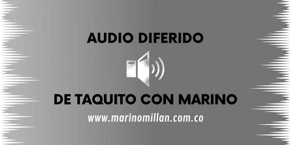 Audio:
DE TAQUITO CON MARINO (repetición)
miércoles 11 de marzo de 2026
César Augusto Arias, Carlos Trujillo, José Daniel Pérez, Jorge “Piolo” Millán y Marino Millán.
Enlace para escuchar:
go.ivoox.com/rf/169991268