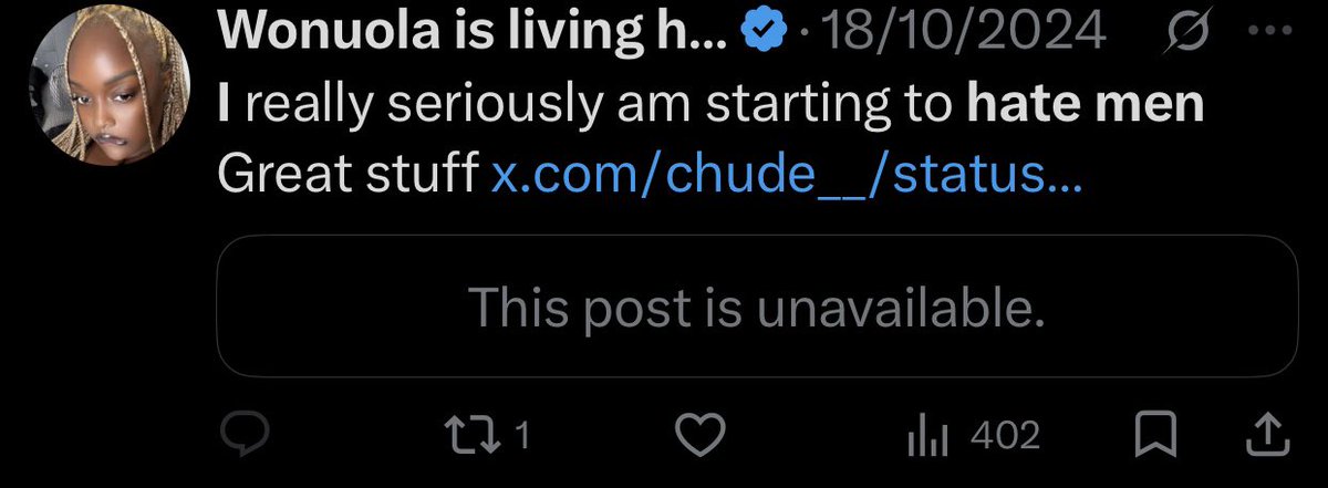 I said it earlier, even before this happened, about feminists. The same men you feminists hate are the ones feeding you and carrying you guys for hookups. Why hate on them? Now you’ve lost a big deal. This will haun9 you,for the rest of your life 😂.