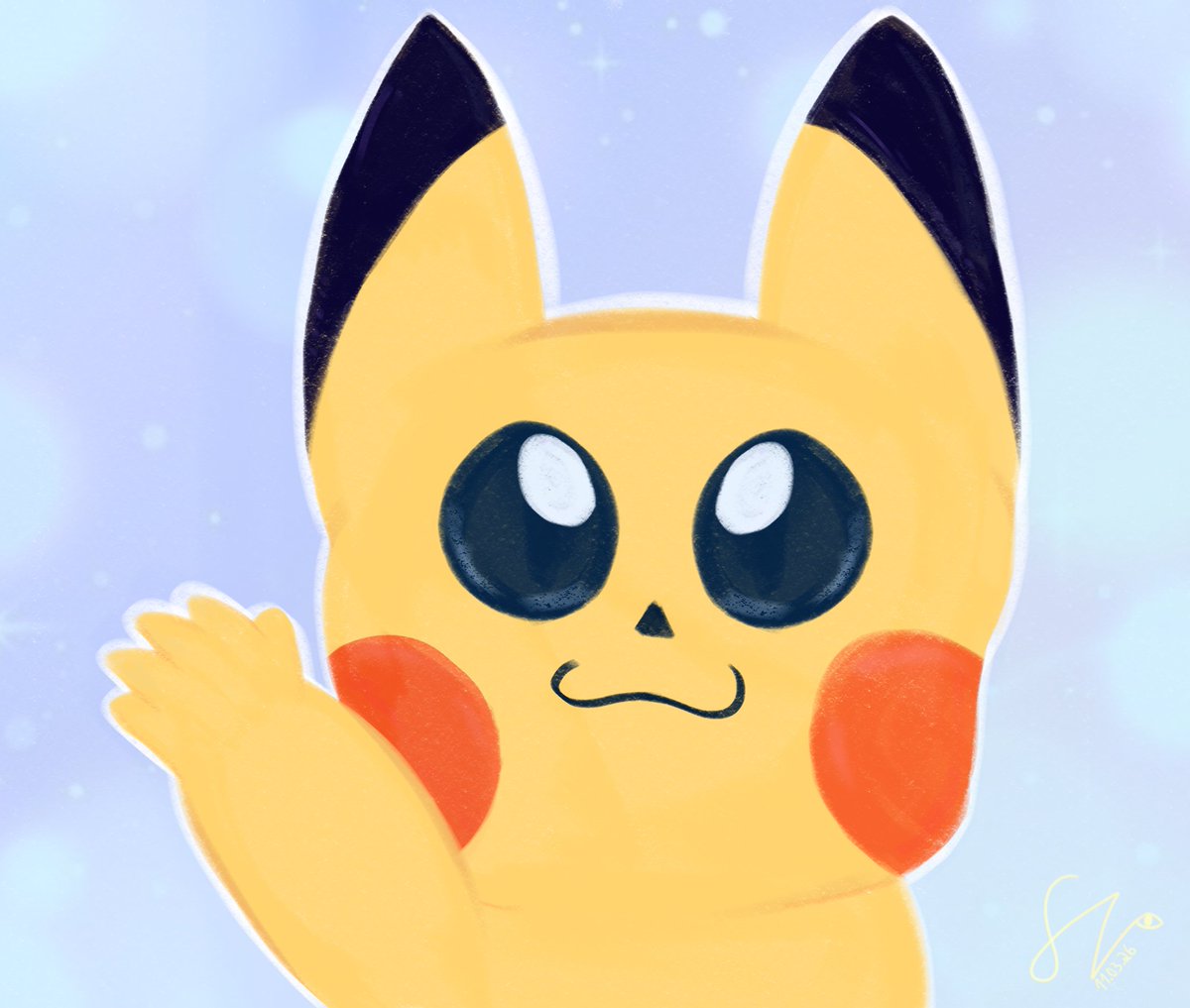 Kuromilover2's tweet photo. Cute Pikachu-Artwork by me!!! (*^▽^)/★*☆♪ 
Hope I can post more artworks by me in the future!!
#pokemon #pokemoncommunity #art #artwork #pikachu https://t.co/UQraecOHKv