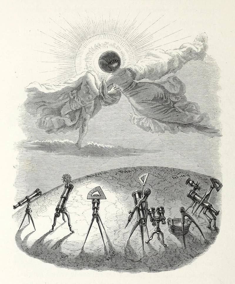 PublicDomainRev's tweet image. A Conjugal Eclipse, from J. J. Grandville's Another World, 1844. 

Featured in Patricia Mainardi's essay “Grandville, Visions, and Dreams” — publicdomainreview.org/essay/grandvil… And some Grandville prints in our shop here — publicdomainreview.org/shop/fine-art-… #eclipse