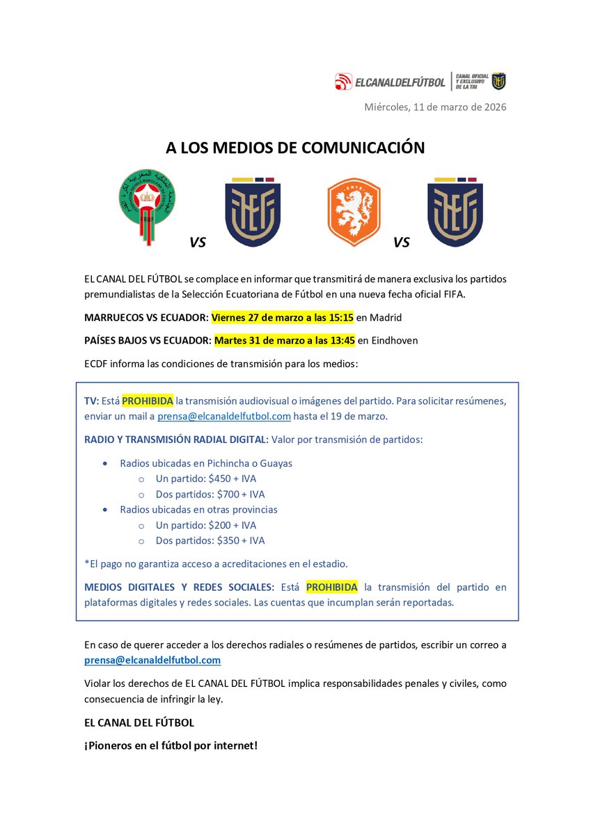 ®El Canal del Fútbol 🇪🇨⚽ tweet media