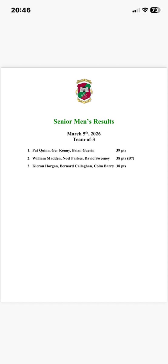 Castletroy Golf Club tweet media