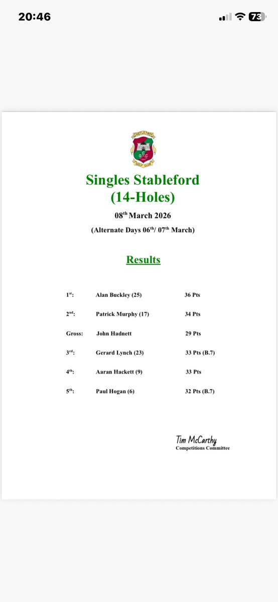 Castletroy Golf Club tweet media