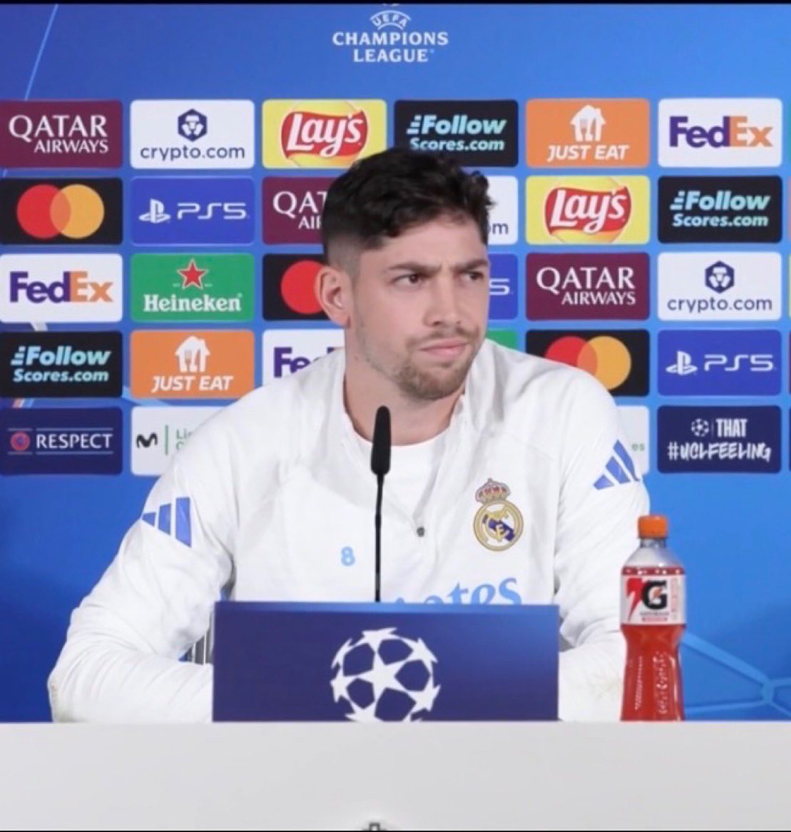 🗣️ Fede Valverde yesterday: “Scared? No. I play for Real Madrid.”