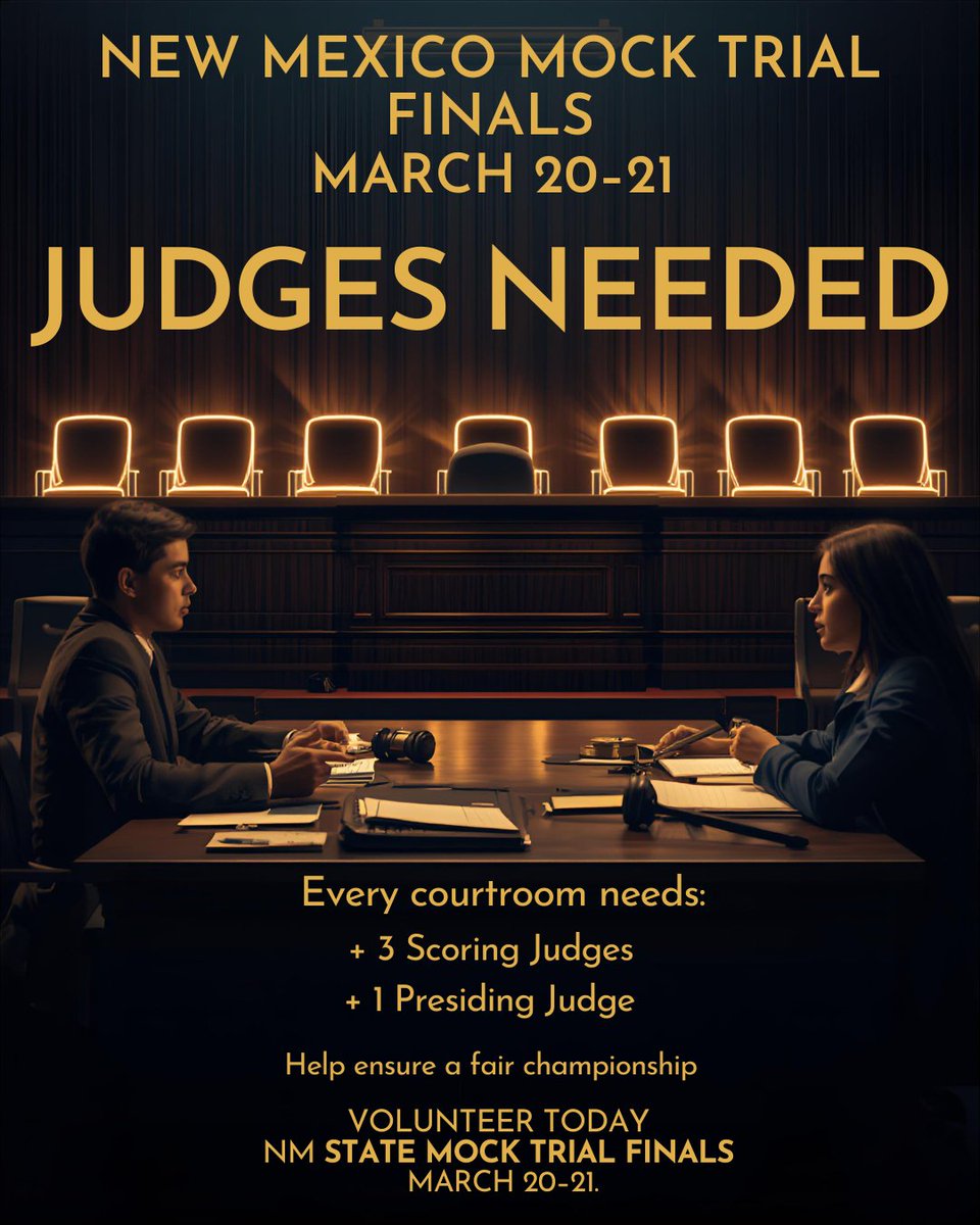 civicvalues's tweet photo. ⚖️ We’re still recruiting judges for the State Mock Trial Finals (March 20–21)!
Each courtroom needs a full panel to ensure students receive the fair, meaningful experience they’ve worked toward all season.
Volunteer here:
 https://t.co/HbivjyoGl6
Please share! https://t.co/x1IQoXgdZQ