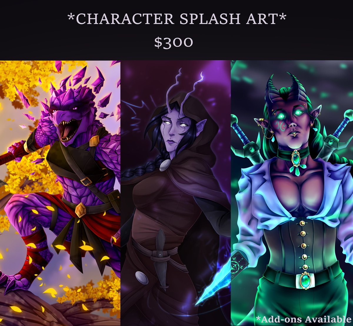 My commissions are finally open again!!✨✨

Slots are limited to ensure quality with each piece so if you’re interested please DM me! I will try to respond as soon as I can :) 

*Ko-Fi or PayPal will be used for payment 

ko-fi.com/scythlyven_art…

#commission