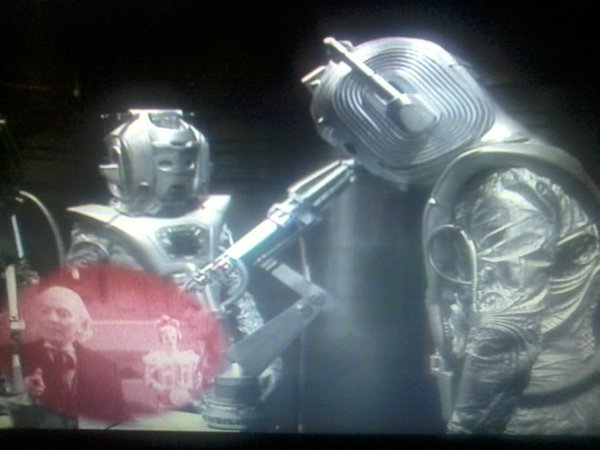 atruedrwhofan's tweet image. In #DoctorWho #Earthshock Episode Two, the Cybermen have recordings of old adventures, maybe they're hoarding more missing episodes!