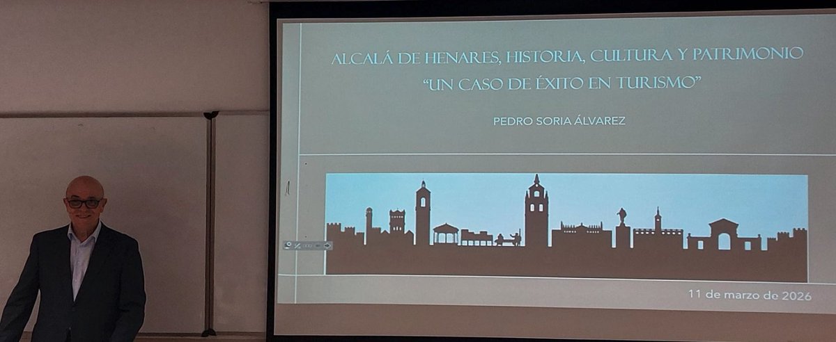 Mgestturistuc3m's tweet photo. Hoy, 11 de marzo, en @Mgestturistuc3m Pedro Soria Álvarez, ha impartido la conferencia “Alcalá de Henares, Historia, Cultura y Patrimonio. Un caso de éxito en Turismo” @master_uc3m @uc3m #conferencias https://t.co/Mzy5QbAX1f