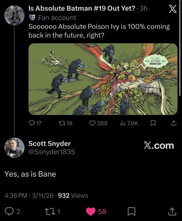 Is Absolute Batman #21 Out Yet? tweet media
