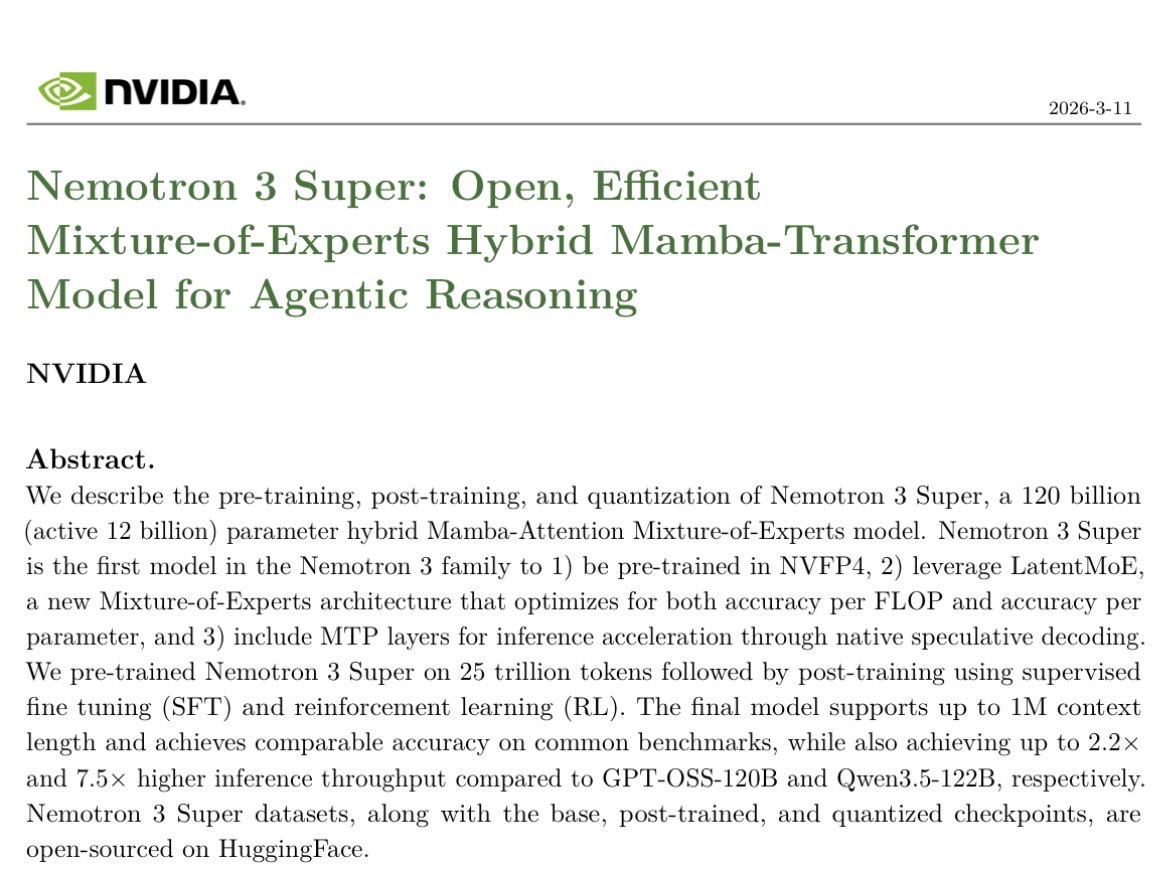 novasarc01's tweet photo. leave everything and read the nemotron 3 super technical report!! https://t.co/GgbxPqHhS6