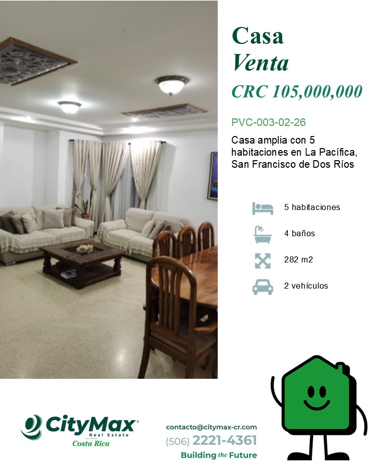 CityMaxCR's tweet photo. Si buscas espacio, comodidad y una excelente ubicación en San José, esta propiedad puede ser ideal para tu familia.

Una casa perfecta para familias grandes o quienes buscan amplitud y comodidad en un entorno residencial.

💻 https://t.co/Hf98vtYEIo https://t.co/cAiaMWynmJ