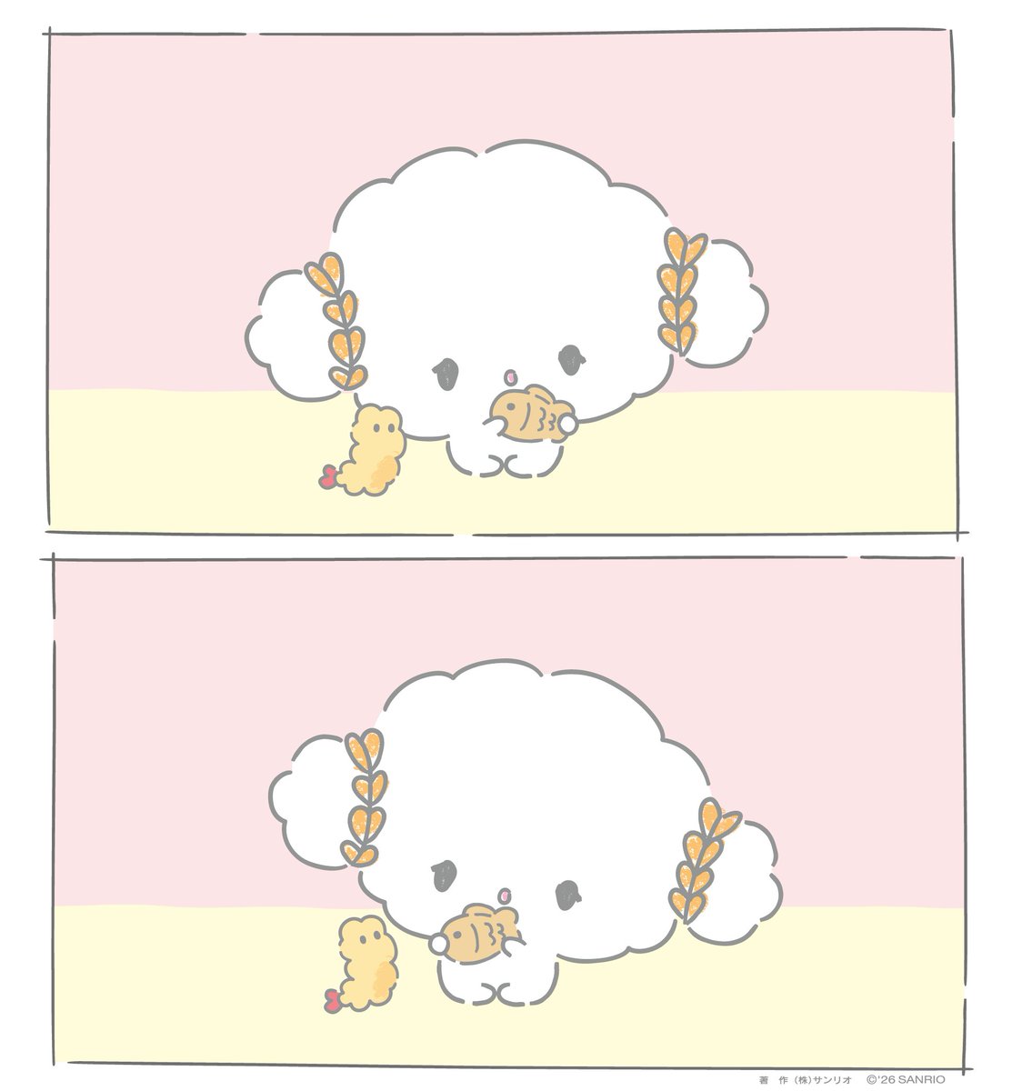 たいやきさん、どこから食べるかまよっちゃうみゅん・・ #こぎみゅん