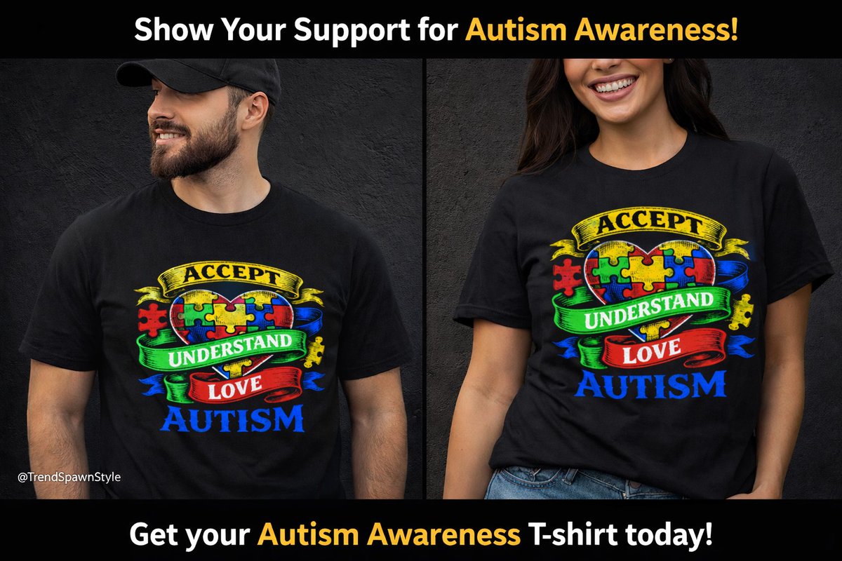 TrendSpawnStyle's tweet photo. From awareness to full ACCEPTANCE — this tee says it all: Understand. Love. Celebrate differences! Ideal gift for teachers, parents, therapists, or anyone championing neurodiversity. 🎁

Available now: https://t.co/kiLKcRl9jQ

#AutismAdvocate #BeKind #Neurodivergent #Amazon #PrintOnDemand