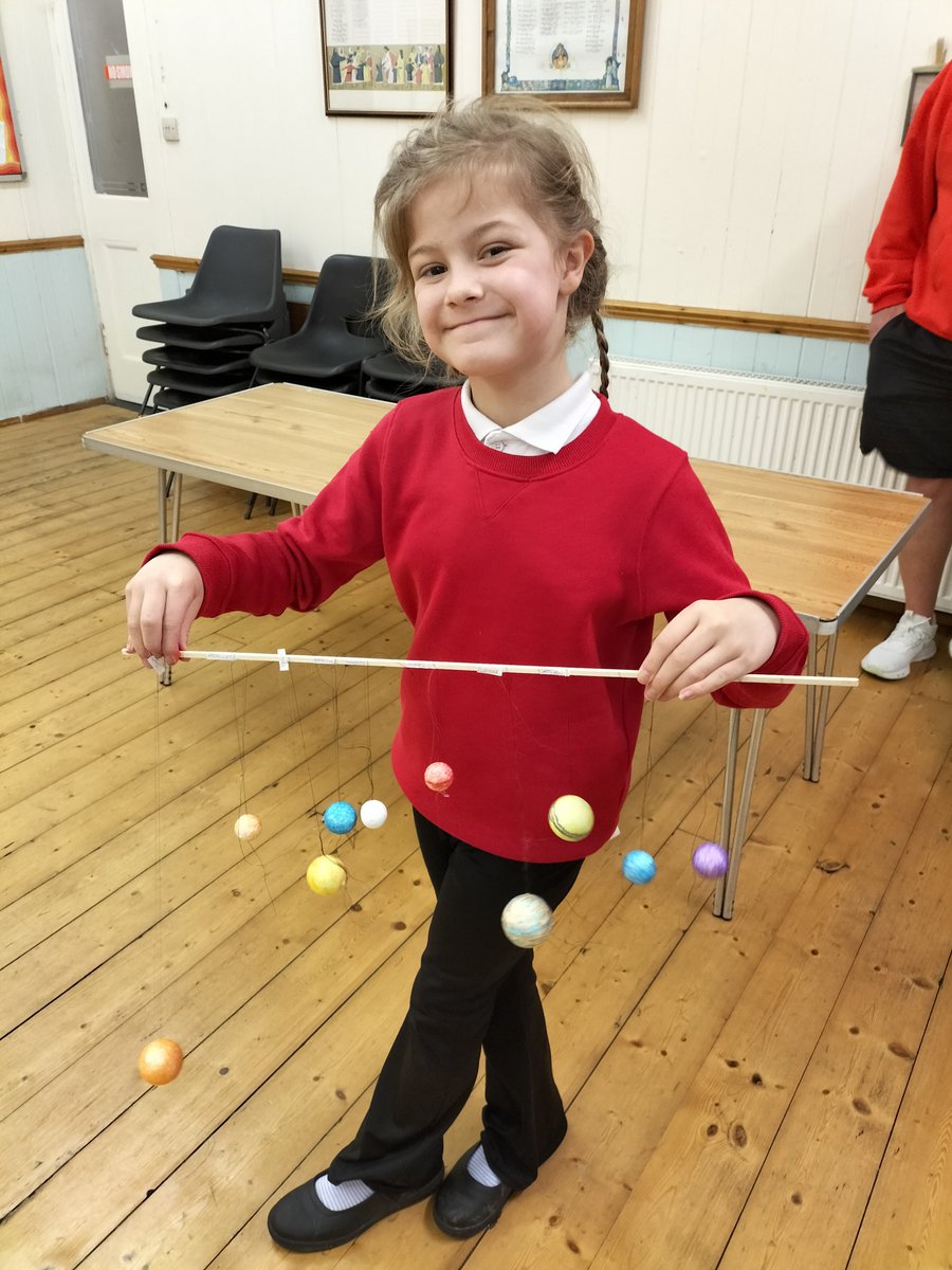 brigade_1st's tweet photo. Tonight, The Explorers also finished their Universe mobiles. M is proudly showing hers off. 
@brigade_1st @gbins https://t.co/Uarjo0I4bo
