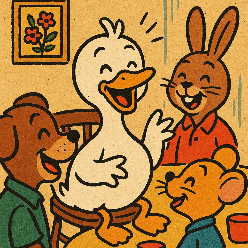 SGUOIS's tweet photo. Episode 118:

Guo sat among friends.

The room buzzed with laughter, bright smiles everywhere.

Guo thought, "This is nice!"

His friend told a funny joke.

Everyone laughed hard!

Guo felt warm inside, like a cozy hug.

"Talking with friends is good for me," he realized.

Friendship grows!