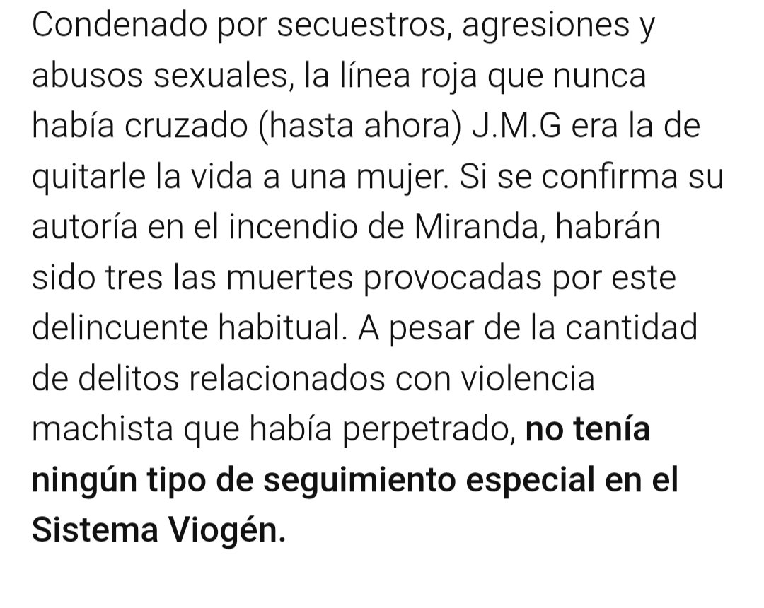Por todas estas cosas, en total solamente había pasado 7 años en prisión. Me cago en la Justicia OTRA VEZ. 3 mujeres asesinadas y 2 menores heridos.
