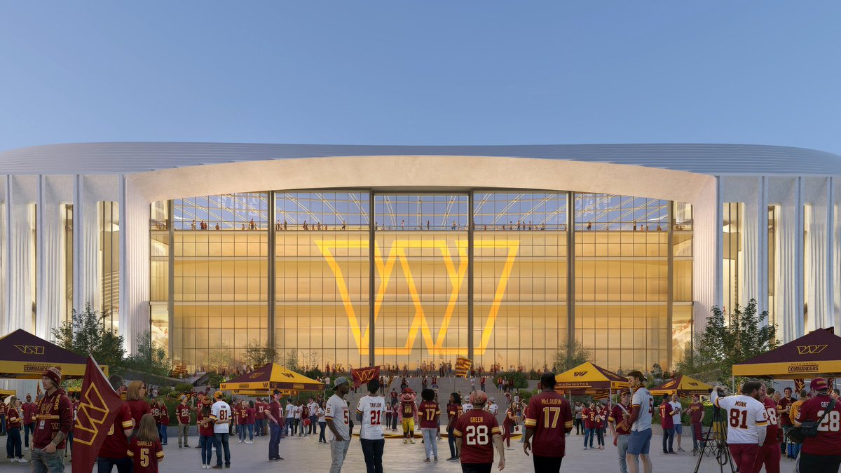 NickiJhabvala's tweet photo. The Commanders released more renderings of their planned stadium in D.C. https://t.co/reQwB1LK87