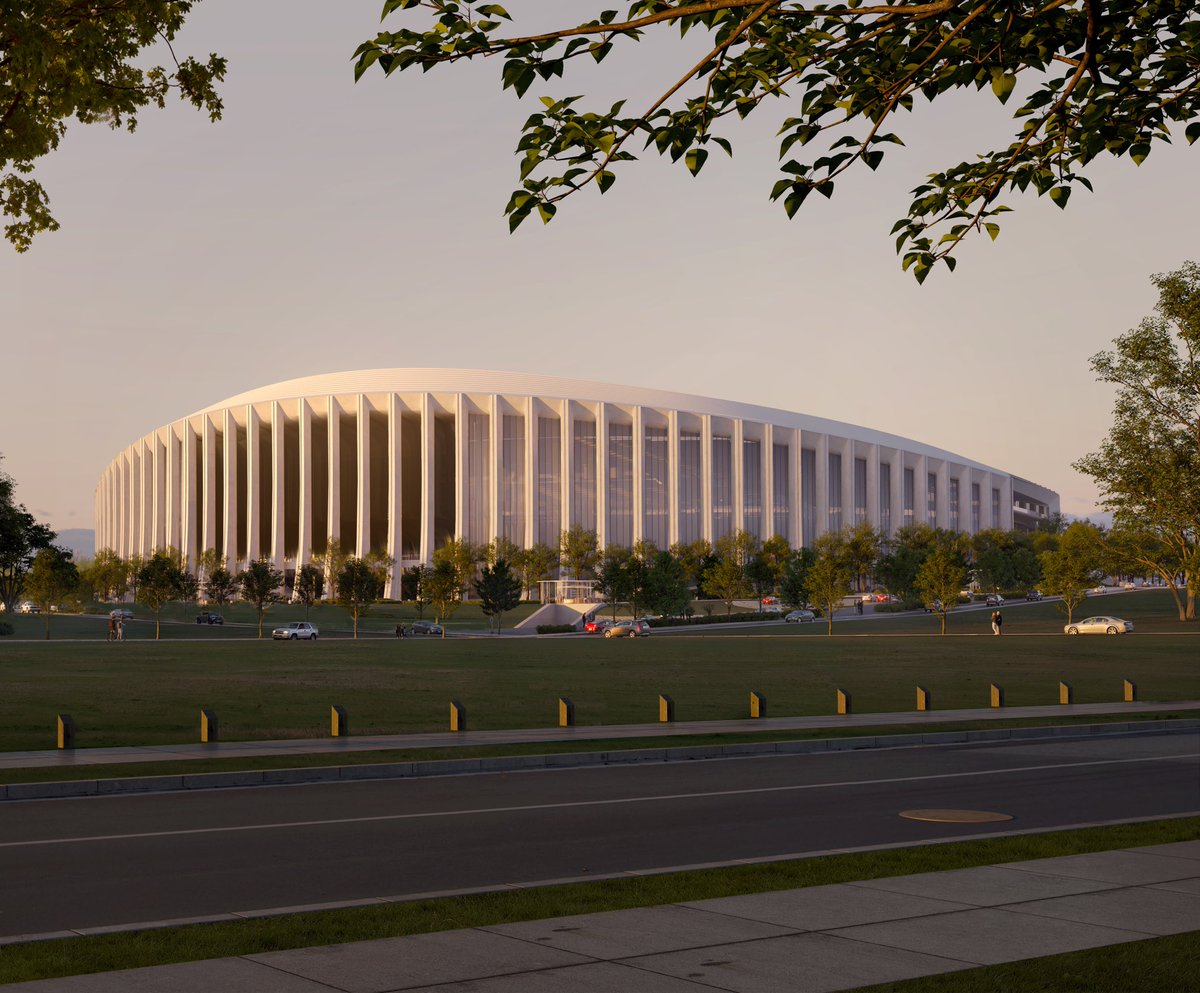 NickiJhabvala's tweet photo. The Commanders released more renderings of their planned stadium in D.C. https://t.co/reQwB1LK87