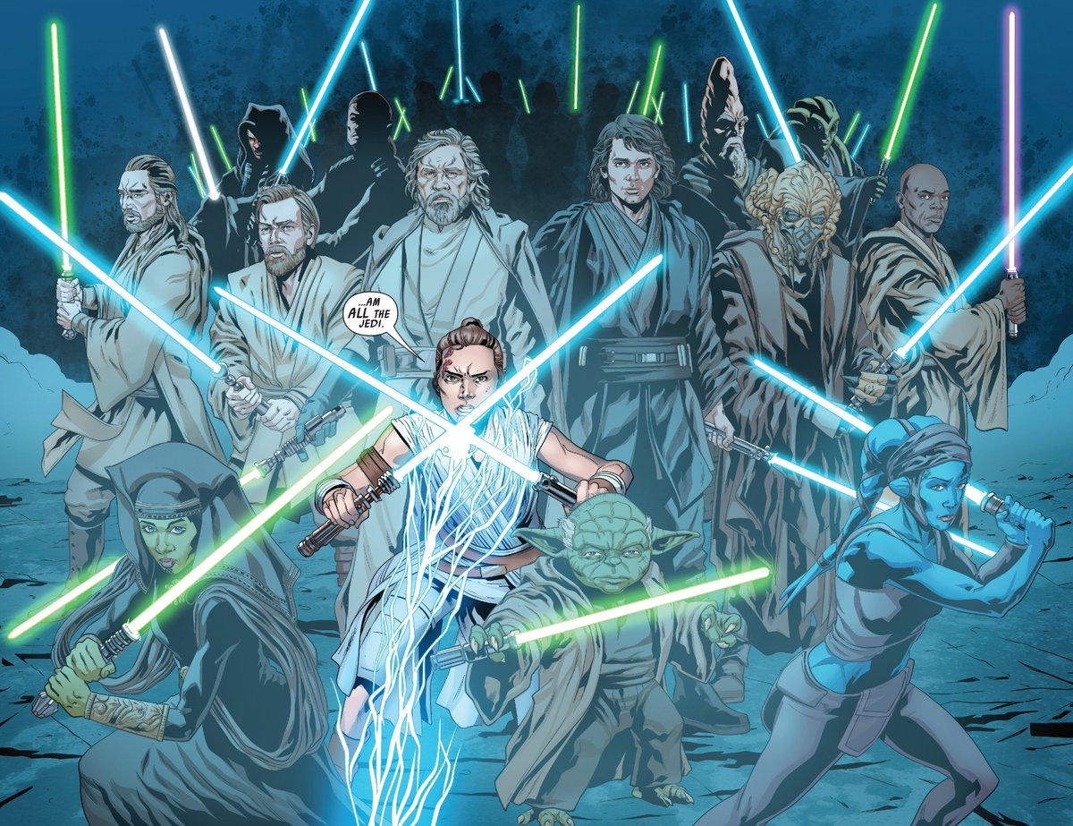 SCentralized's tweet photo. Rey and the spirits of Jedi past https://t.co/vPifHkmuaV