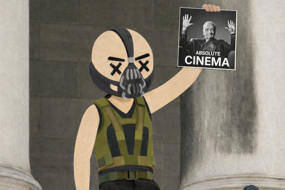 bane_onchain's tweet photo. Day 1⃣ of: -  

$CINEMA will retire my soul from the shadows

absolute cinema

✋😐🤚 https://t.co/f3SCgTRc6h