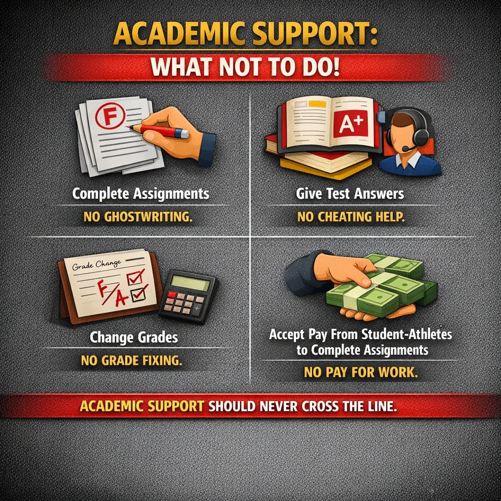 UHCompliance's tweet photo. Extra benefits are not permitted in the academic space either. Not a bad graphic by AI https://t.co/hFSGRWhlKI