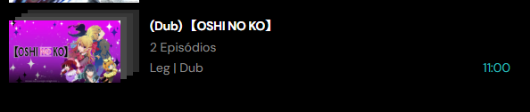 Confesso que sempre que vejo isso na aba de "Novos lançamentos" da Crunchyroll, é pq saiu a dublagem PT-BR de Oshi no Ko.

Aí quando clico, é a porra de um espanhol europeu