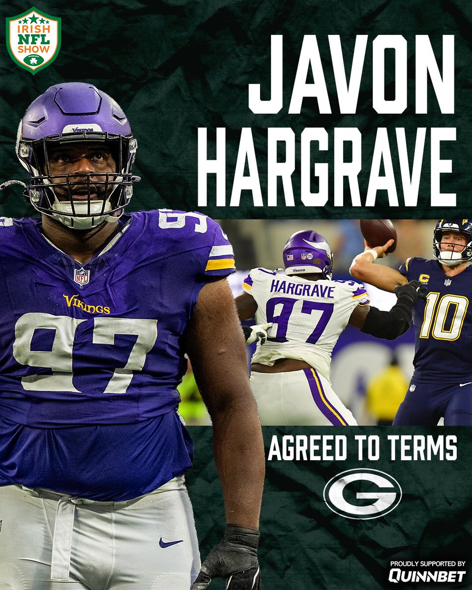 And the deals for the newly released players keep coming and it's another in-division one

Javon Hargrave has a new home in Green Bay after agreeing a deal with the Packers

<a href="/ukpackers/">UK and Irish Packers</a> 

In partnership with <a href="/quinnbet/">QuinnBet</a>