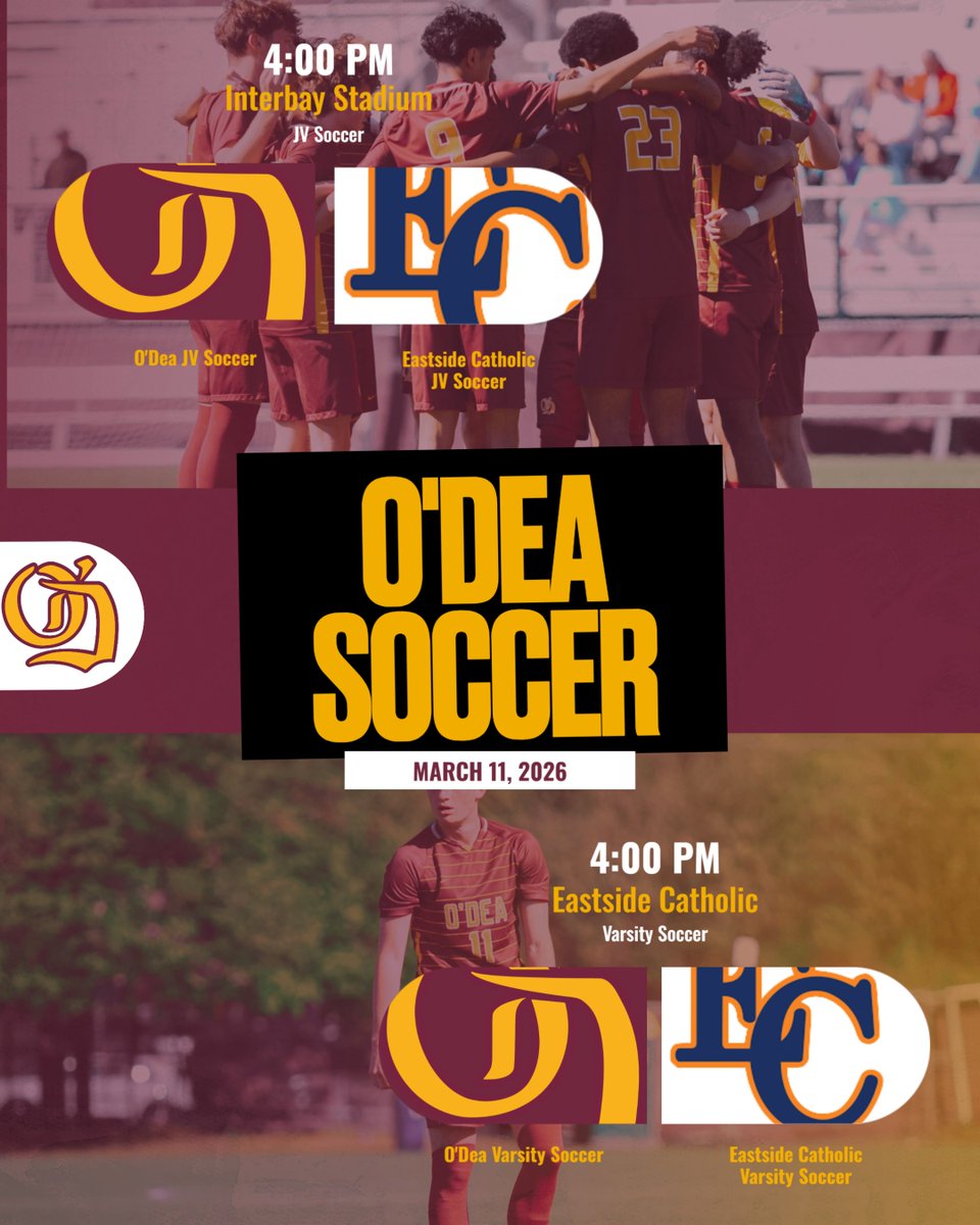 ODeaAthletics's tweet photo. Spring sports kickoff today on this wet Wednesday in March! Baseball takes on Tahoma High School at Tahoma and Soccer plays Eastside tonight on the road! Good luck tonight and #GoIrish https://t.co/fYLw90VT2N