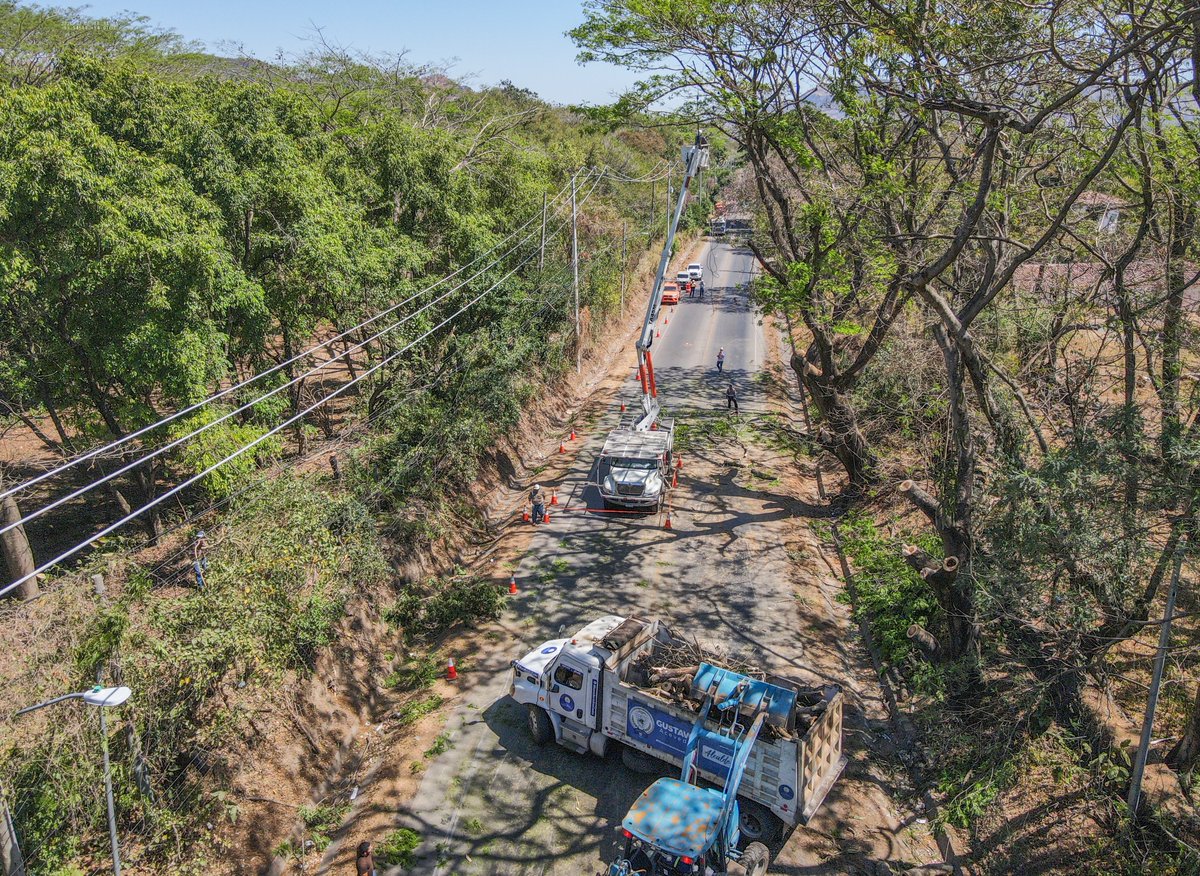AESElSalvador's tweet photo. En coordinación con instituciones gubernamentales y municipales #AESCLESA, realizó la segunda jornada de poda sustentable en el departamento de Santa Ana,  aplicando técnicas que priorizan el cuidado del medio ambiente y el equilibrio natural de la vegetación en el entorno urbano.

📝Nota completa: https://t.co/BYzploh879